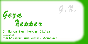 geza nepper business card